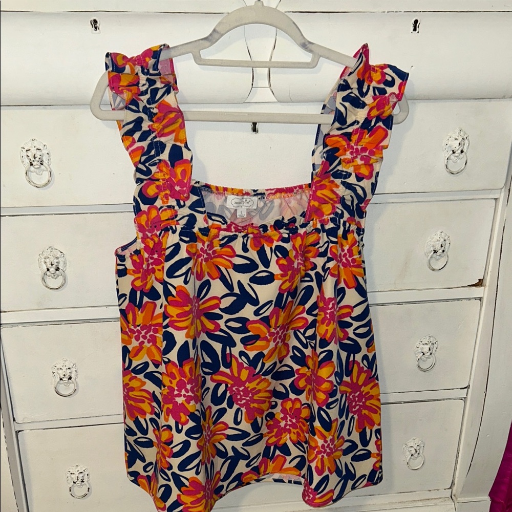 Mud Pie Colorful Floral Top